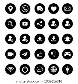 Web internet media icons set, Web icon set vector. for web computer and mobile
