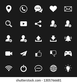 Web internet media icons set, Web icon set vector. for web computer and mobile