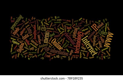 Web and internet related cloud words designed in different sizes and directions 