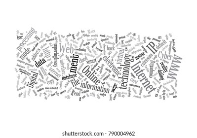 Web and internet related words designed as a word cloud in different sizes and directions 