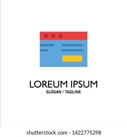 Web , Internet, Study, School Business Logo Template. Flat Color