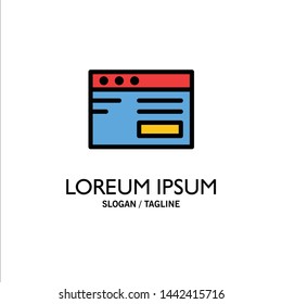 Web , Internet, Study, School Business Logo Template. Flat Color