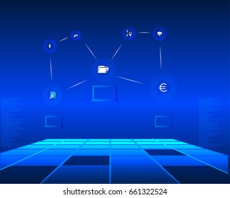 web internet technology background illustration vector