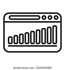 Web investor icon outline vector. Finance success. Invest plan