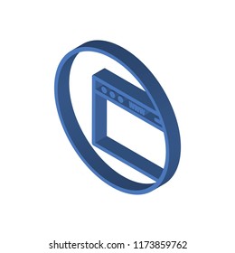 Web isometric left top view 3D icon