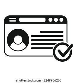 Icono de búsqueda de trabajo web vector simple. Empleo en línea. carrera en Internet