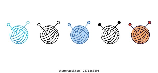 Web Knitting icon design with white background stock illustration