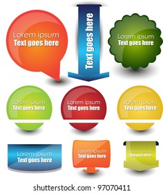 web labels badges pointers and tags