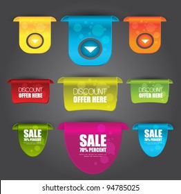 web labels or banners