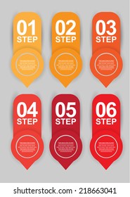 web labels banners with number options