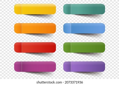 Web Labels Big Set Isolated transparent Background With Gradient Mesh, Vector Illustration