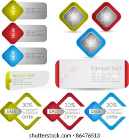 web label/sticker/badges and tags vect