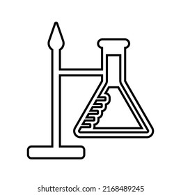 Laboratorio Web, icono de línea de experimentación. vector de contorno.