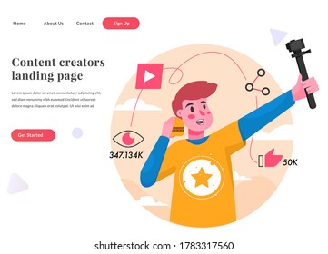 web landing page content creator