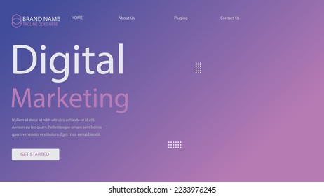 Web Landing Page design. Digital marketing landing page.