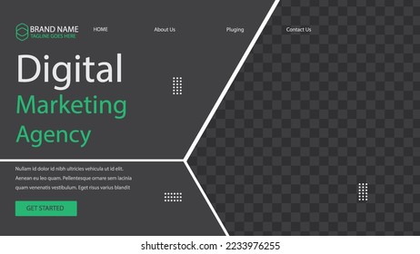 Web Landing Page design. Digital marketing landing page.