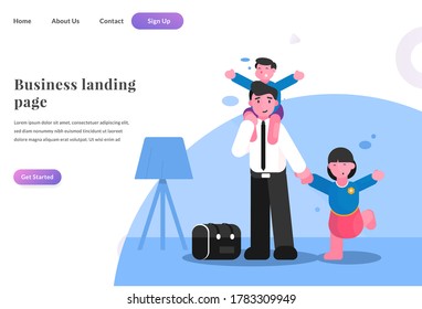 web landing page father's day