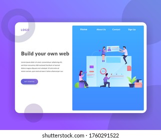 web landing page hosting illustration