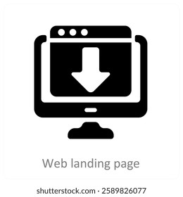 Web Landing Page icon concept