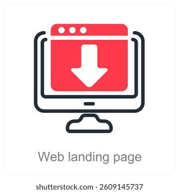 Web Landing Page icon concept