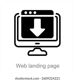 Web Landing Page icon concept