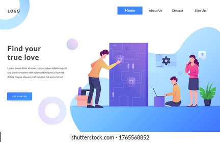 web landing page web programing