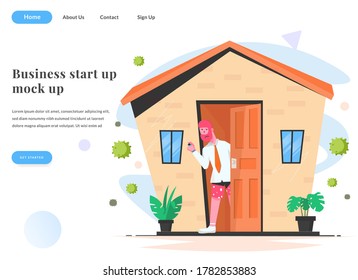 web landing page stay home