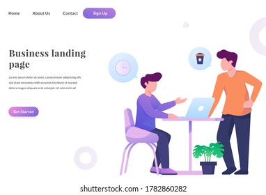 web landing page talking to hangout