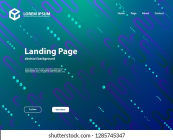 web landing page template background with abstract design