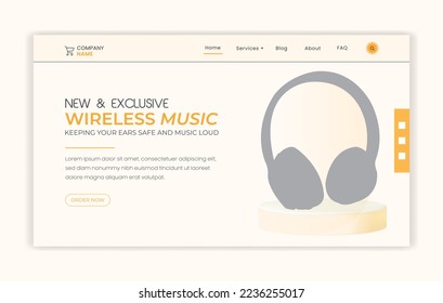 web Landing page template design