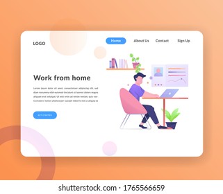 web landing page work from home