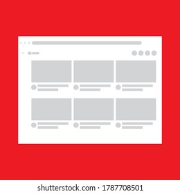 Web Layout Design for Desktop Vector Template Illustration