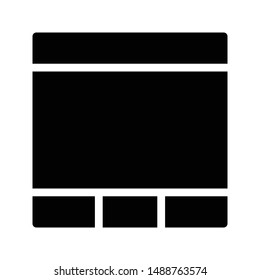 web layout glyph flat vector icon