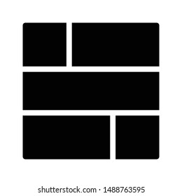 web layout glyph flat vector icon