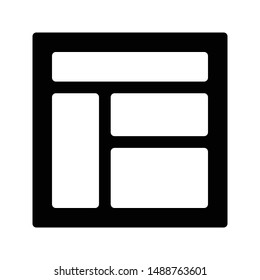 web layout glyph flat vector icon