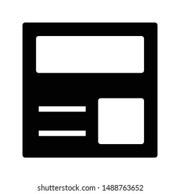 web layout glyph flat vector icon