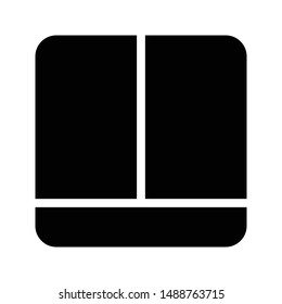 web layout glyph flat vector icon