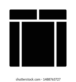 web layout glyph flat vector icon