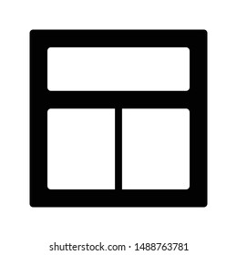 web layout glyph flat vector icon