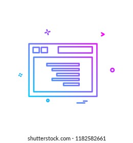 Web layout icon design vector