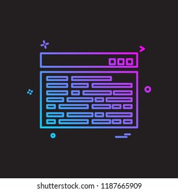 Web layout icon design vector