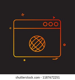 Web layout icon design vector