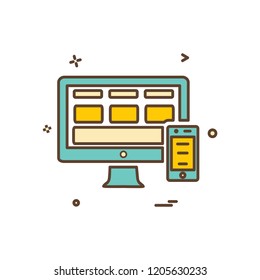 Web layout icon design vector