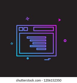 Web layout icon design vector