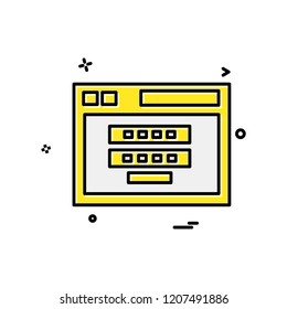 Web Layout icon design vector