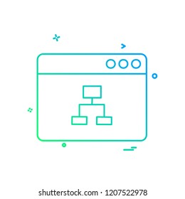 Web layout icon design vector