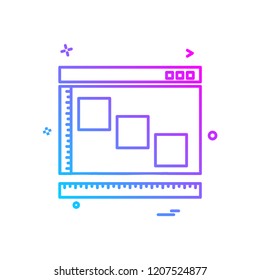 Web layout icon design vector