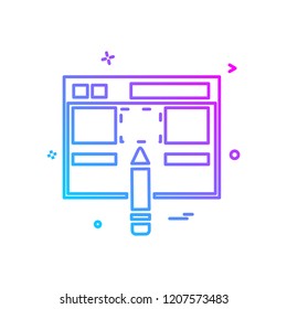 Web layout icon design vector