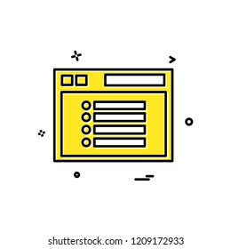 Web layout icon design vector