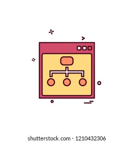 Web layout icon design vector